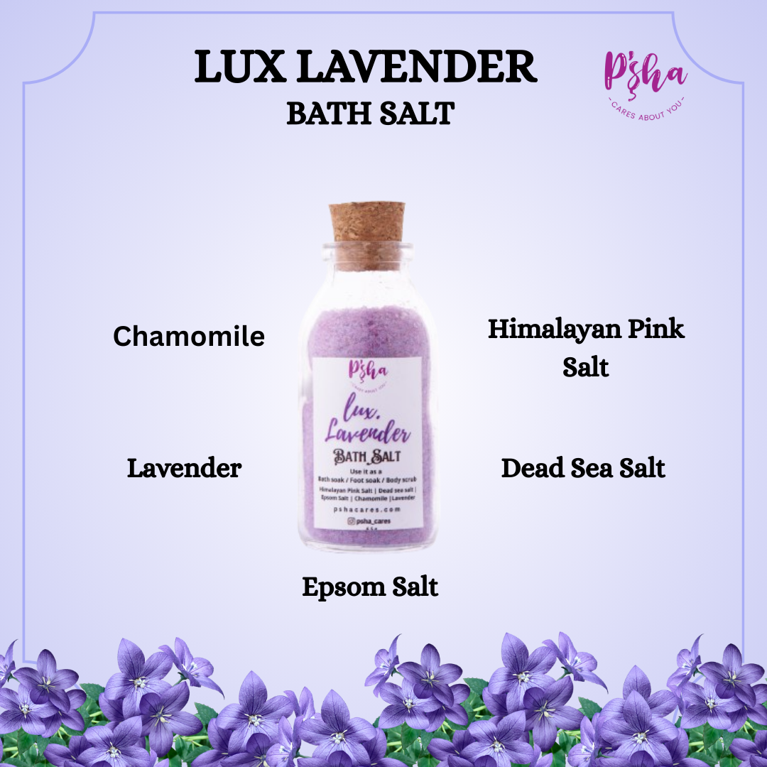 Lux Lavender Bath Salt - Natural Relaxation and Skin Nourishment | Shop Now